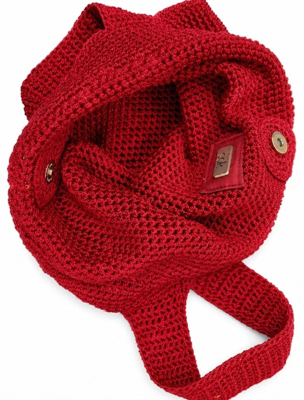 The Sak Red Handwoven Shoulder Bag